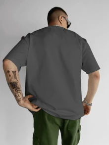 ART OF GOD ON DISPLAY, Custom Graphic Tees For Men - Men's Tees. Casual And Stylish Summer Short-Sleeve Tees Made Of 100% Cotton - 灰色 - 查看 3