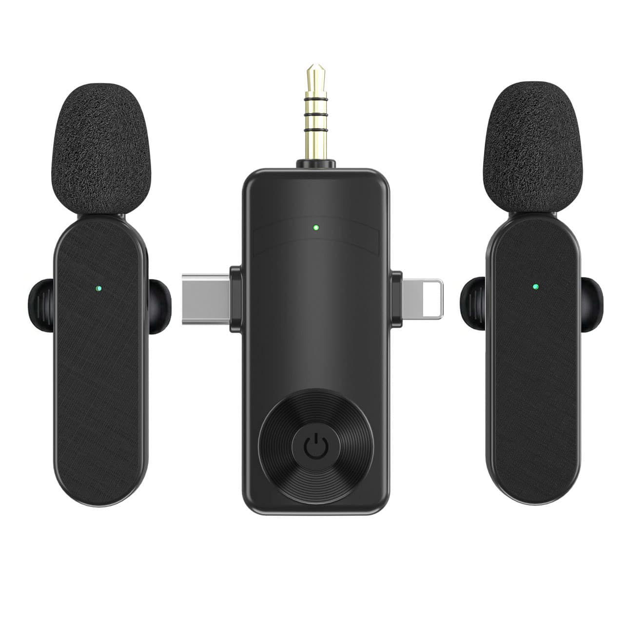 Microphone Lavalier sans fil pour Smartphone, camera, ordinateur portable/PC, Microphone sans fil Plug-Play pour l"enregistrement vidéo/ audio, Microphone pince-cravate pour interview/Vlog/enseignement