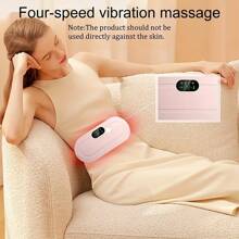 Portable Cordless Heating Pad, Menstrual Heating Pad, Back Heating Pad, 3-Speed Temperature Regulation And 4-Speed Massage Mode, Portable Electric Heating Fast Heating For Women And Girls' Abdominal Straps