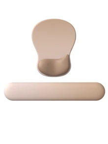 1 套符合人体工程学的硅胶腕垫、1 个自然贴合手腕的鼠标垫、1 个键盘护腕垫，可缓解手部疼痛，适用于笔记本电脑/台式电脑，采用渐变简约设计，加厚鼠标垫，底部有硅胶防滑垫 - 彩色 - 查看 15