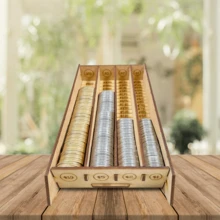 Rockkings Marimba Mdf Wood Coin Counter Organizer Container - Beige - View 9