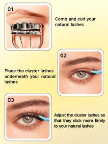 5 Pairs Cartoon Fairy Lashes, Natural Transparent & Lightweight, Volumizing & Lengthening, 6-12mm Mixed Size, Transparent Stem, Soft & Natural, Suitable For K-Pop Idol Makeup, DIY At Home, Great For Halloween