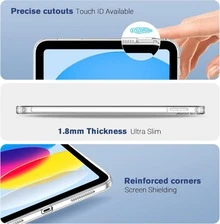 Clear Case For IPad (A16) 11th Generation 2025 11-Inch/10th Generation 2022 10.9 Inch, Lightweight Soft TPU, Anti-Scratch Ultra Slim Protective Tablet Cover, Shockproof Impact Resistant, Clear - 無色 - 查看 5