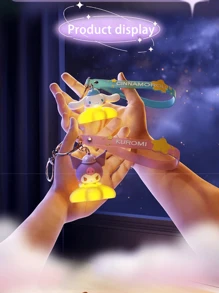 星光夜灯系列钥匙扣吊坠，可爱夜光钥匙扣，采用流行卡通人物造型，星形设计，发出柔和暖光，为您的钥匙、包包或背包增添俏皮可爱的气息。 - 彩色 - 查看 3