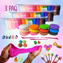 Moldable Foam, Colorful Modeling Clay + Molding Tools, Back To School, School Supplies - 3 PACKS - View 1
