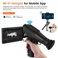 T GTGUARD Hawkeye Ai15 Thermal Imaging Monocular - 8x Digital Zoom Night Vision With Hot Spot Tracking, 1.54" Screen, IP66 Waterproof, Photo/Video Recording For Hunting/Surveillance, Works In Total Darkness & Smoke - 黑色 - 查看 7