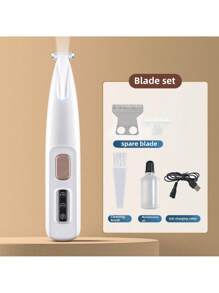Professional Pet Grooming Scissors With LED Light -18mm Wide Blade, Battery/USB Power Supply, Rechargeable Lithium Polymer, Suitable For Dogs And Cats, Privacy And Private Parts Shaving Knife