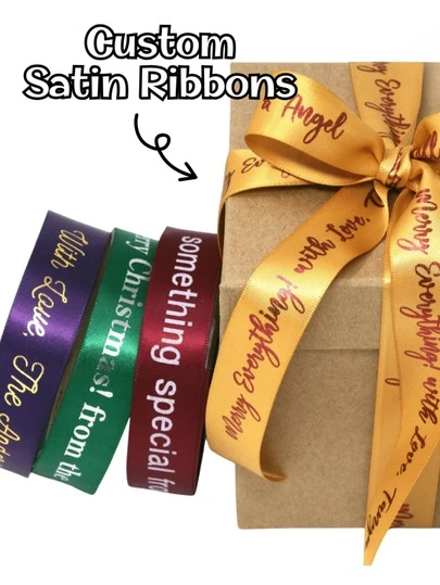 1/2/3/4/5/6/7/8/9/10Meter Custom Text Ribbon, Personalised 2.5cm Wide Satin Ribbon, Golden Text, Colored Silk Ribbon For DIY Crafts, Bow Making, Wedding Decoration, Gift Wrapping And Party Decor, Gift Wrapping, Birthdays Gift Wrapping, Weddings Gift Wrapping, Anniversary Gift Wrapping, Cake Wrapping, Customized Ribbon, Corporate Branding Ribbon, Multi-Functional, Durable, Stylish, High-Quality, Office, For Valentine's Day, For Mother's Day, For Father's Day, For Graduation, For Weddings, For Housewarming,Christmas Gift Supplies