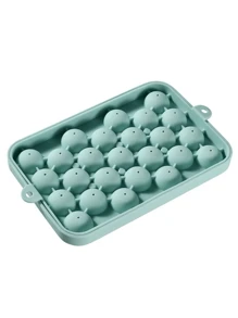 1 Piece 25-Cell Silicone Ice Cube Tray, Small Ice Ball Mold, Whisky Ice Cube Tray, With Lid Fruit Ice Cube Mold, Grape-Shaped Handmade Soap Mold, Household Ice Cube Maker, Suitable For Home Use In Summer, Juice Ice Cube Tray, Refrigerator Ice Cube Tray, Freezing, Party, Travel, Wedding, Birthday, Kitchen, Storage, Outdoor, Halloween, Christmas, Thanksgiving Supplies, Ice Cube Tray, Ice Maker, Kitchen Accessory