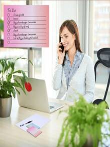 50/150 件渐变色多色计划便签，个性化记事本，横向版本，适合学生、办公室工作人员、家庭使用、学校用品、返校用品、办公用品、办公桌配件、返校配件、办公与学习用品 > 笔记本与书写板 > 便签