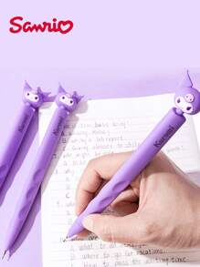 Sanrio 1 Stück offiziell lizenzierter Sanrio Süßer Bleistift 0,5mm Kuromi Weiche Gummi Mechanischer Bleistift Druckbleistift Cartoon Druckbleistift Lern- und Zeichenmaterial Dreieckiger Schaft Griffkorrektur Hochwertig Modisch Arbeitseintrag Stift Einzigartiges Design Angenehmer Griff Geeignet als Geschenk für Familie, Freunde, Weihnachten, Geburtstag