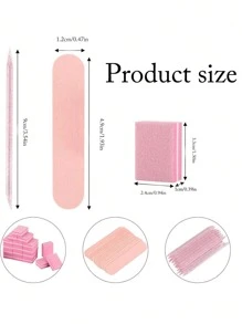 10/20/50 件/套粉色/黑色迷你美甲海绵块，用于指甲锉、抛光和平滑，沙龙美甲工具双面迷你指甲缓冲块指甲锉，适用于丙烯酸和天然指甲万圣节圣诞节婚礼厨房节日必需品家居万圣节装饰花园露营旅行必需品生日装饰生日派对装饰 - 彩色 - 查看 10