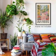 1 Tranh in Henri Matisse - Áp phích Matisse thẩm mỹ cho triển lãm nghệ thuật hiện đại, nghệ thuật treo tường trung tính tối giản, ý tưởng quà tặng Matisse, áp phích vải, đồ trang trí tường vải cho gia đình, phòng khách, phòng ngủ, nhà bếp, phòng tắm, không có khung - Nhiều màu - Xem 3