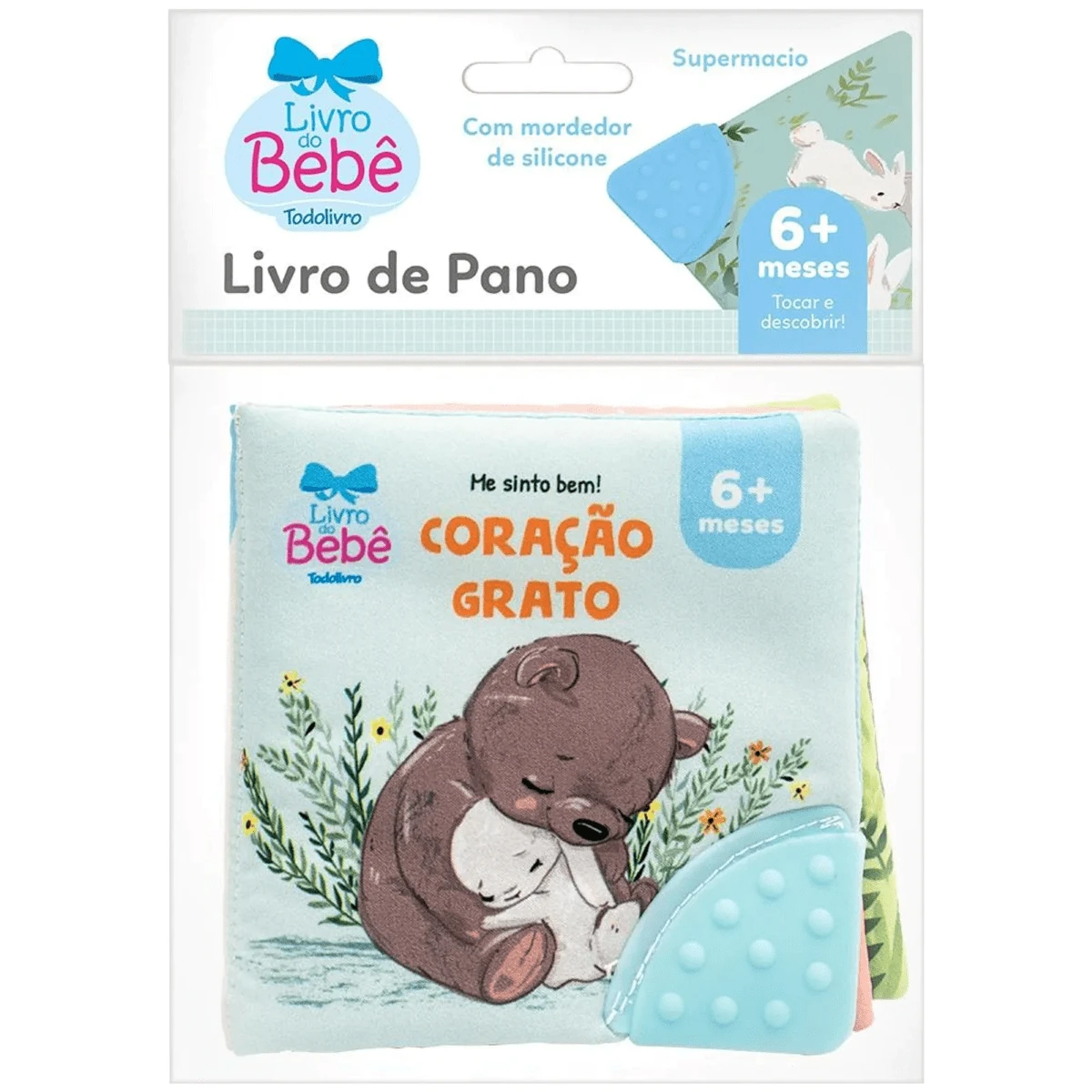 Soft Cloth Children's Book With Silicone Teether For Babies All Book - GRATEFUL HEART - View 1