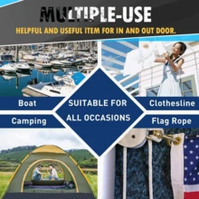 Bộ 5 dây đa năng 10m/394 inch, dây hỗn hợp màu neon bền chắc, thích hợp cho cắm trại, đồ thủ công, cột cờ, cột cờ trong nhà và ngoài trời, dây phơi quần áo, đồ dùng cắm trại thiết yếu, dùng để buộc, đu, thắt nút leo trèo, dụng cụ cắm trại, phụ kiện cắm trại (Màu ngẫu nhiên) - Nhiều màu - Xem 8