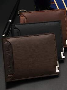 1个定制男士真皮钱包 - 激光雕刻姓名首字母，是送给爸爸、儿子生日、周年纪念日、圣诞节、父亲节、感恩节的理想礼物 - 深棕色优雅男士生日礼物钱包迷你钱包男士钱包真皮小钱包，多功能、百搭、大容量、轻便、实用、多用途、可折叠、色彩缤纷、可爱、萌趣、简约、趣味、卡哇伊、千禧年、极简主义、通勤、商务休闲、基础款