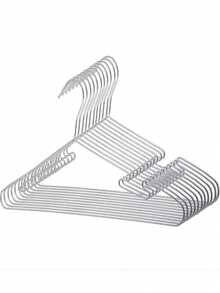 Kit Of 10 Adult Wire Metal Hangers For Dyeing - D.K.L - Xám - Xem 1