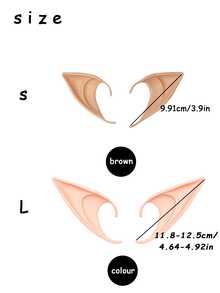 2 peças/Conjunto Orelhas Mágicas e de Fada - Estilo Versátil, Médio e Longo, Orelhas Pontudas Macias para Cosplay, Festa de Natal, Halloween, Maquiagem de Fantasia, Acessórios de Fantasia Elfo, Mascarada, Vampiro, Fada, Acessórios de Fantasia Confortáveis para Feriados e Cosplay