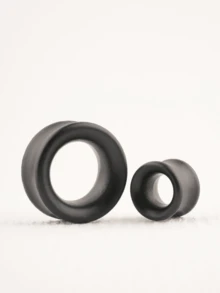 2 chiếc khuyên tai bằng gỗ đen và cà phê cổ điển, rỗng và đặc, nhẹ, thích hợp đeo hàng ngày - Bộ khuếch đại tai - Xem 7