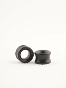 2 chiếc khuyên tai bằng gỗ đen và cà phê cổ điển, rỗng và đặc, nhẹ, thích hợp đeo hàng ngày - Bộ khuếch đại tai - Xem 10