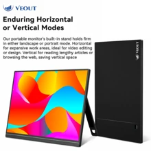 Veout 1pc Portable Display 16 "Touch Portable Display Mobile Phone Laptop Expansion Contrast Ratio 1000:1 Brightness 300cd/M Response Time 25ms Refresh Rate 60Hz