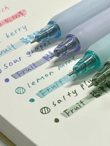 4 支彩色 0.5 毫米凝胶笔套装香薰笔 3D 水果图案草莓和葡萄南瓜万圣节配色方案签名笔，书写绘图手册办公室学校，适用于办公室、会议、学习笔记、书法、突出显示标记、返校、万圣节礼物 - Pink series - Scented Pens (4 pieces) - 查看 7