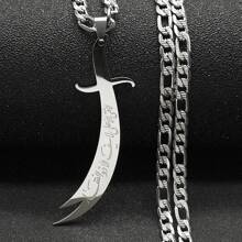 Sword Shape Hollow Pendant Gold/Silver/Black Color Stainless Steel Sword Necklace Fashion Gorgeous Gifts For Men And Women