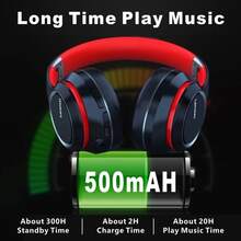 Lenovo HD200 Bluetooth Earphones Over-ear Foldable Computer Wireless Headphones Noise Cancellation HIFI Stereo Gaming Headset - 黑色 - 查看 2