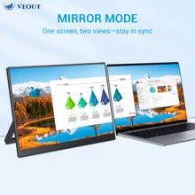 Veout 1pc 14 InchTouch Portable Display For Mobile Phones, Laptops, And Extended Same Screen Splitters Response Time 25ms Brightness 300cd/M Contrast Ratio 1000:1 Refresh Rate 60Hz