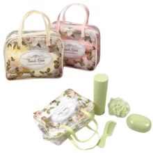 5-Piece Travel Hygiene Kit With Bag, Comb, Soap Dish, Shower Organizer, Complete Multipurpose Everyday Life - 淺粉色 - 查看 4