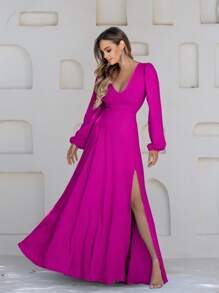Women Prom & Evening Dresses - Hot Pink - View 3