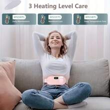 Portable Cordless Heating Pad, Menstrual Heating Pad, Back Heating Pad, 3-Speed Temperature Regulation And 4-Speed Massage Mode, Portable Electric Heating Fast Heating For Women And Girls' Abdominal Straps