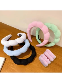 1 Pezzo Fascia per capelli elastica di colore solido opaco da donna, semplice, alla moda, multifunzionale, elegante, accessorio per capelli di alta qualità di colore solido per uso quotidiano, versatile, dall'atmosfera gentile, adatta per casual, feste, pendolarismo, vacanze, acconciatura, lavaggio del viso/bagno, trucco, accessorio di abbigliamento, fascia per capelli, cerchietti per capelli
