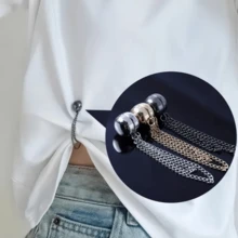 1 件/5 件/10 件磁性按扣，用于裤腿和袖子的开衫紧固件，可拆卸，无需钉子或缝纫，用于缩短和收紧的金属夹 - 彩色 - 查看 5