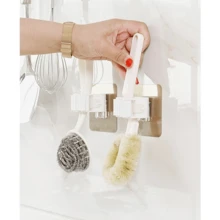 1/2/3 Pack Mop And Broom Holder, Wall Mount, Heavy Duty Kitchen, Bathroom, Handle - 彩色 - 查看 6