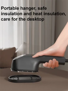 1 pieza Plancha de mano colgante de hierro, Plancha eléctrica mini, Máquina de planchar portátil para el hogar, Planchado instantáneo y caliente, Protección inteligente de control de temperatura, Planchado plano/colgante 2 en 1, Panel grande y liso, Ajuste de velocidad múltiple, Planchado sin dañar la ropa, Adecuado para el hogar, viajes, viajes de negocios y otras escenas, alisa arrugas en la ropa de inmediato, creando una vida refinada