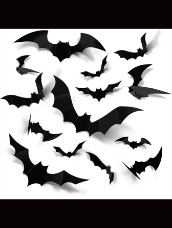 Nytt hett säljande Halloween-dekoration 3D-fladdermusväggklistermärke, lämpligt för festdekoration, rolig liten julgåva!