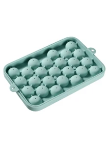 1个25格硅胶冰格，心形硅胶冰格模具，小型冰球制作器，带盖威士忌冰格，水果冰格，手工皂模具，家用制冰机，适合夏季居家使用，果汁冰格，冰箱冰格，冷冻，派对，旅行，婚礼，生日，厨房，收纳，户外，万圣节，圣诞节，感恩节用品，冰格，制冰机，厨房配件 - 彩色 - 查看 15