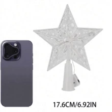 1个/3个/6个装圣诞LED发光星星装饰灯，适合圣诞派对DIY家居装饰发光圣诞树饰品 - 彩色 - 查看 8