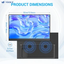 Veout 1pc 14 InchTouch Portable Display For Mobile Phones, Laptops, And Extended Same Screen Splitters Response Time 25ms Brightness 300cd/M Contrast Ratio 1000:1 Refresh Rate 60Hz