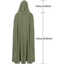 Arm Holes Renaissance Cloak With Hood Medieval Women Hooded Cape For Halloween Cosplay - A - 查看 5