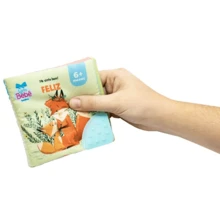 Livro Infantil de Pano Macio Com Mordedor Silicone para Bebês Todo Livro - FELIZ - Visão 4