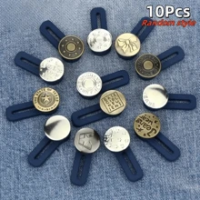 4/6/8/10/12/16pcs Casual Metal Waist Belt Extender Buttons, Adjustable Detachable No Needle Denim Pants Expander, Suitable For Everyday And Special Occasions - Unisex - Multicolor - View 20