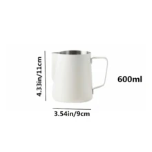 1 件不锈钢奶泡壶，厚款拿铁艺术牛奶蒸汽壶，咖啡店用品，带刻度的锥形喷嘴牛奶壶，专业奶泡杯，现代简约奶泡壶，耐用不锈钢牛奶壶，250ml/350ml/600ml/900ml，适合作为乔迁礼物，适用于咖啡馆、餐厅、花园、休闲酒吧、甜品店、家庭、办公室、拿铁艺术壶，打造完美的拿铁艺术和享受 - 彩色 - 查看 6