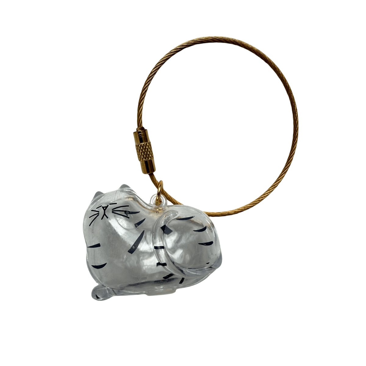 1个透明猫毛胶囊吊坠，宠物毛发纪念钥匙扣，适合爱猫人士，可用作包包挂饰或房间装饰 - 彩色 - 查看 14