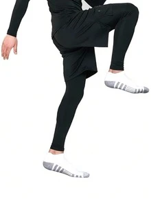 9 双男士透气、防臭、吸湿排汗针织面料柔软舒适运动踝袜，非常适合返校、狂欢节、斋月，保暖速干，适合居家、滑冰、骑自行车、跑步、旅行、徒步旅行和各种运动 - 彩色 - 查看 9