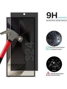 2片装9H钢化玻璃防窥屏幕保护膜,兼容三星Galaxy S25/S25 Ultra/S24/S23/S22/S21/Galaxy A16/A05/A36/A54 5G/A34/A70/A12,隐私保护膜,手机配件 - 黑色 - 查看 5