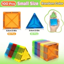 30/50/100pcs Magnetic Building Blocks Toys, Improve Hands-On Ability And Creativity, Educational Puzzle For Teens, Random Colors Suitable For Birthday, Christmas, Halloween Gifts - Multicolor - View 11