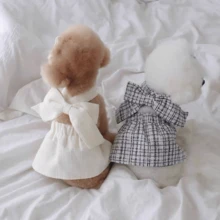 1 buc. Rochie cu bretele din lână pentru animale de companie toamnă/iarnă, haine pentru câini/pisici