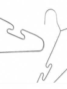 Kit Of 10 Adult Wire Metal Hangers For Dyeing - D.K.L - Xám - Xem 3